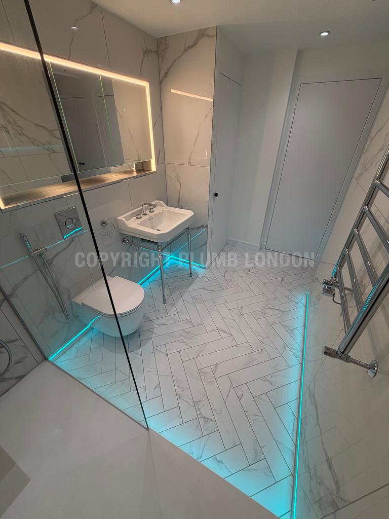 Luxury Shower Room Renovation & Vaillant Boiler Installation in Soho W1